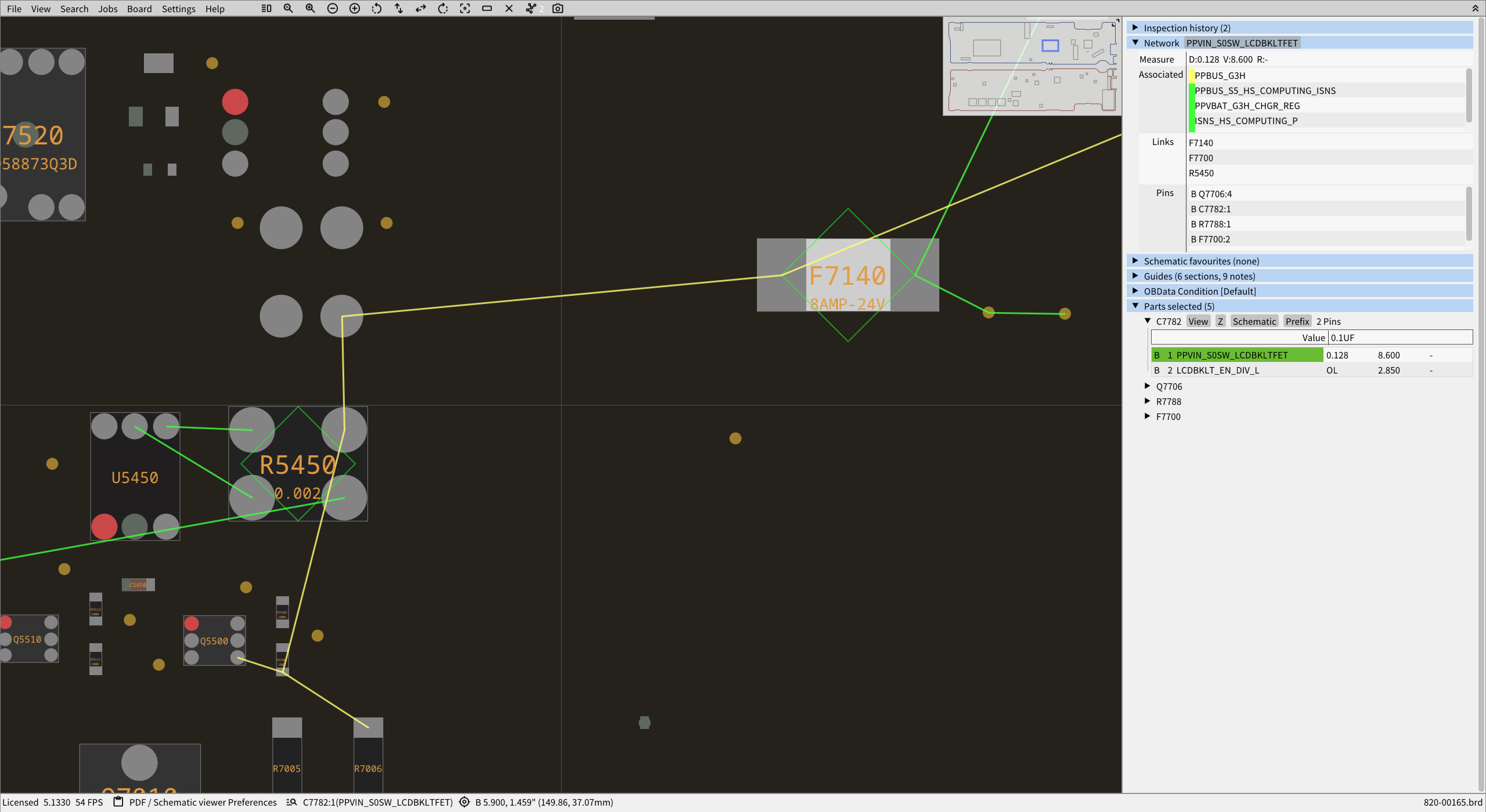 Link component indicated by diamond overlay