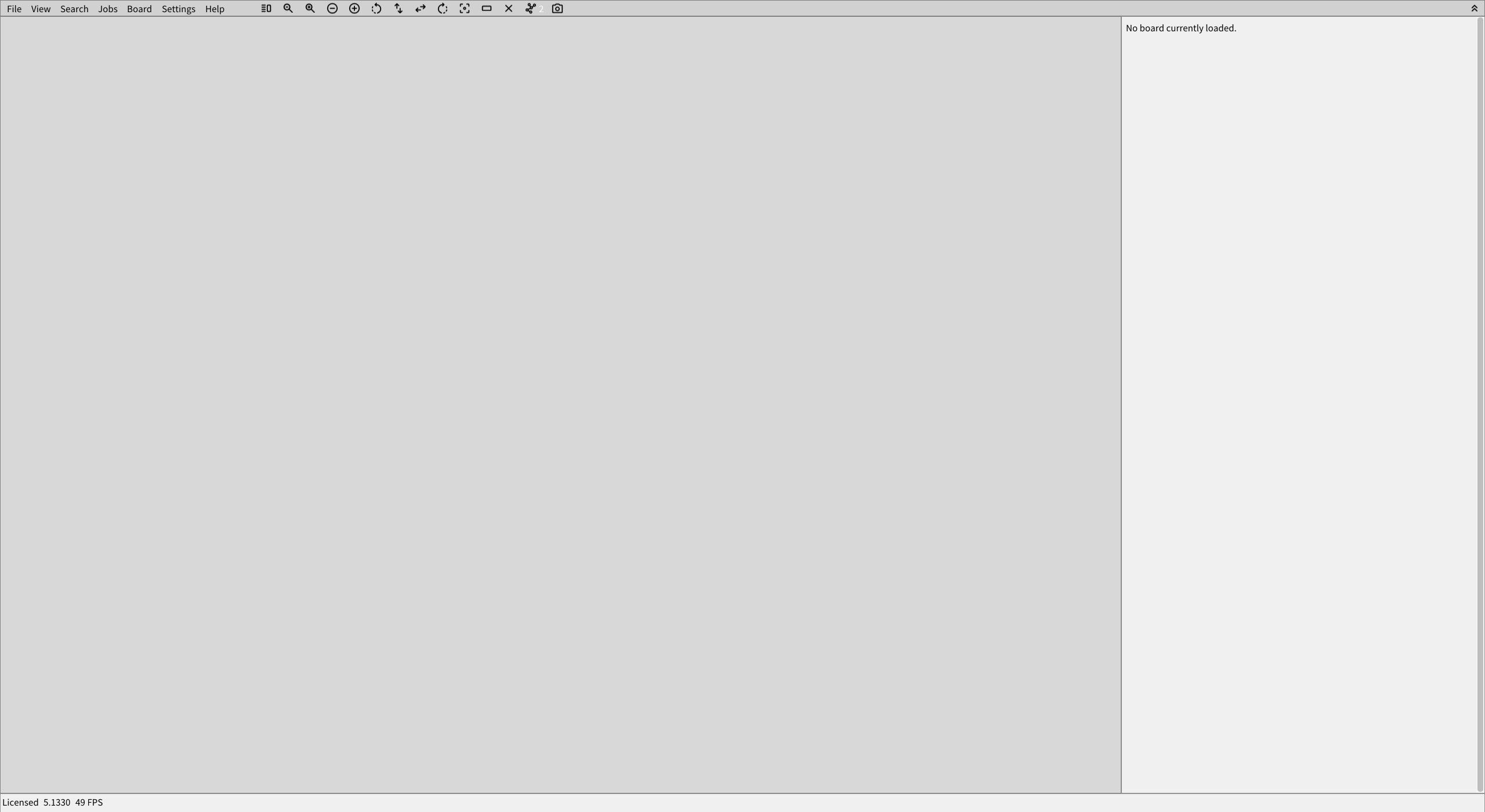 Initial FlexBV screen with no boardview loaded