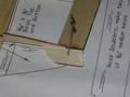 Thumbnail of image showing how to pin parts using a scrap piece of balsa